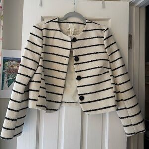 Striped Black and White Women's Jacket